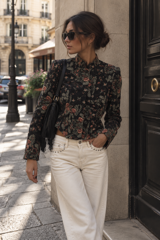 SELÈNE★STAR | Chaqueta flora noir