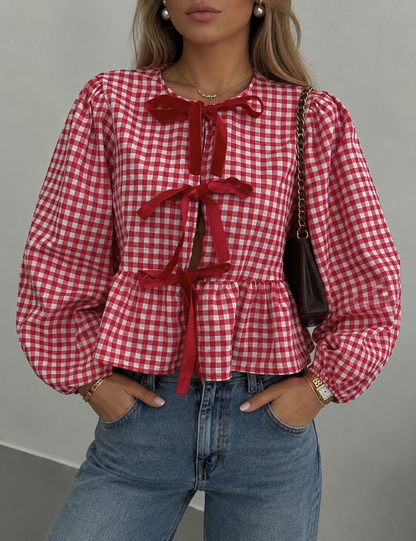 SELÈNE★STAR | Blusa Cuadros
