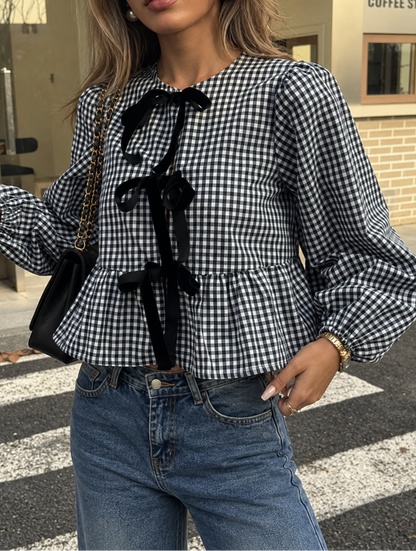 SELÈNE★STAR | Blusa Cuadros
