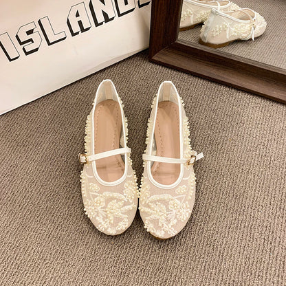 SELÈNE★STAR | Merceditas Coquette en Malla Bordada