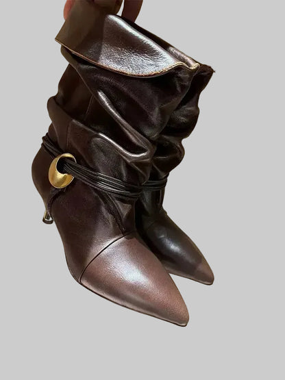 SELÈNE★STAR | Botas Piel con Hebilla
