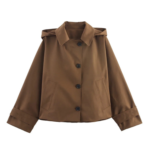 SELÈNE★STAR | Chaqueta Trench Capucha