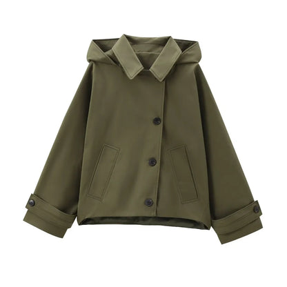 SELÈNE★STAR | Chaqueta Trench Capucha