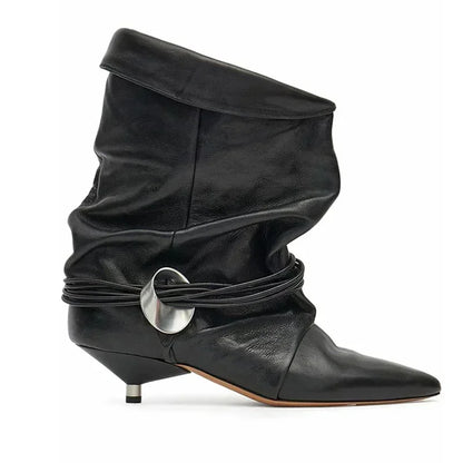 SELÈNE★STAR | Botas Piel con Hebilla