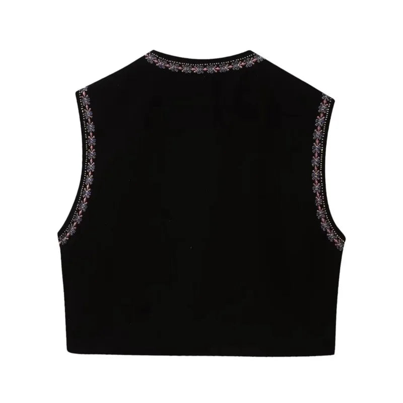 SELÈNE★STAR | Chaleco bordado floral