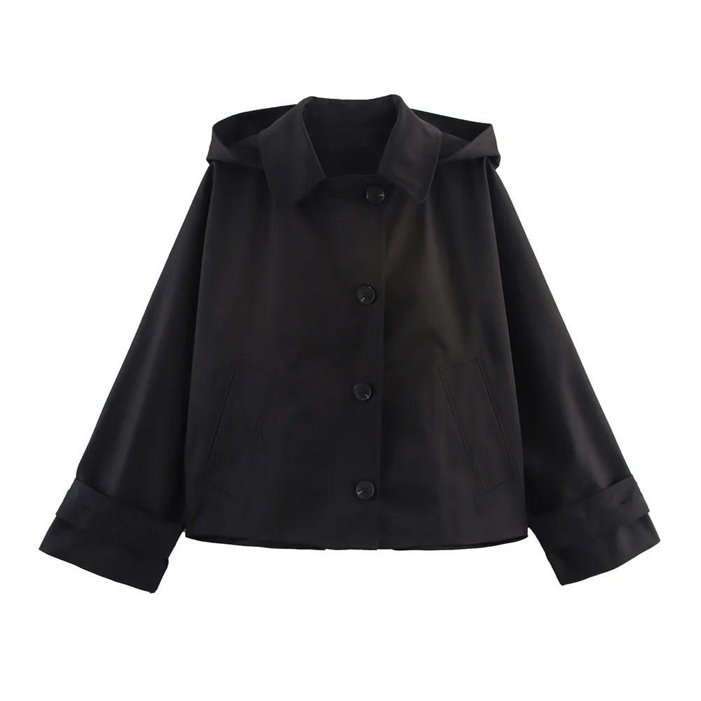 SELÈNE★STAR | Chaqueta Trench Capucha