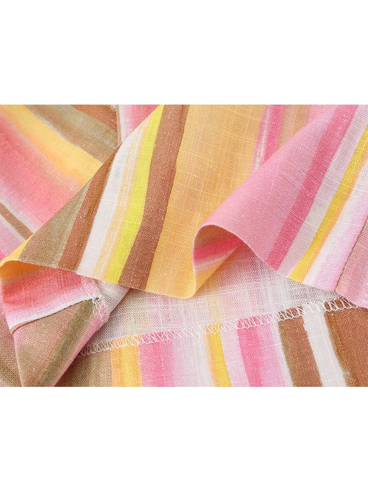 SELÈNE★STAR | Pantalones Rayas Rosa