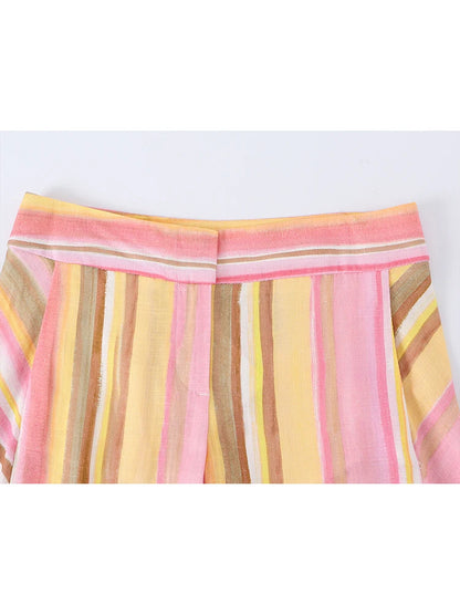 SELÈNE★STAR | Pantalones Rayas Rosa