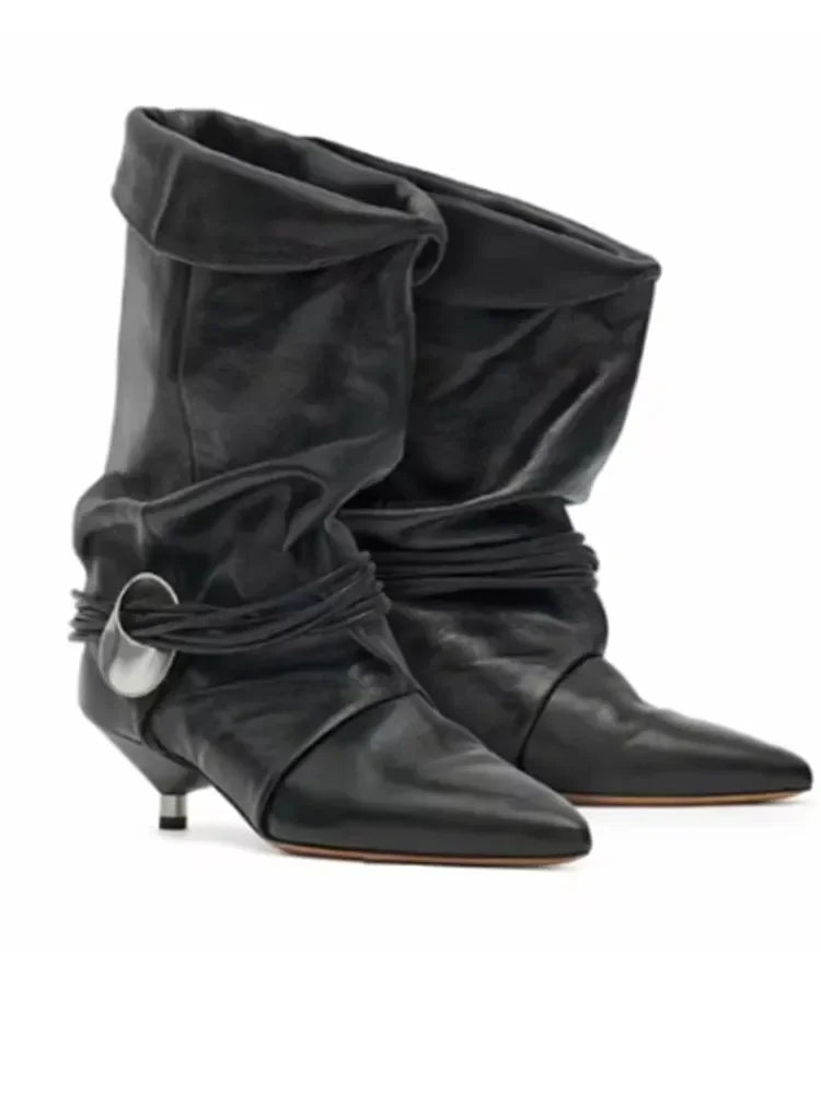 SELÈNE★STAR | Botas Piel con Hebilla