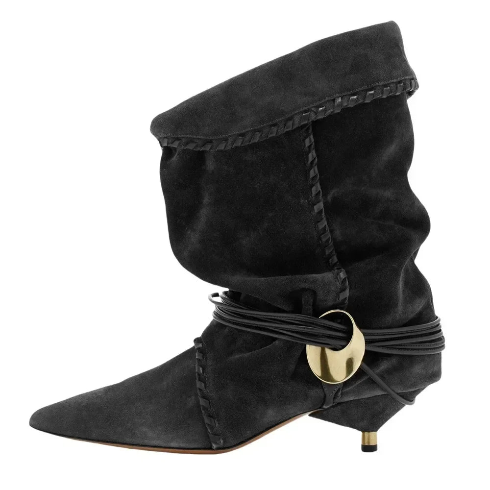 SELÈNE★STAR | Botas Piel con Hebilla