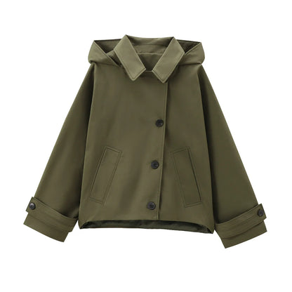 SELÈNE★STAR | Chaqueta Trench Capucha