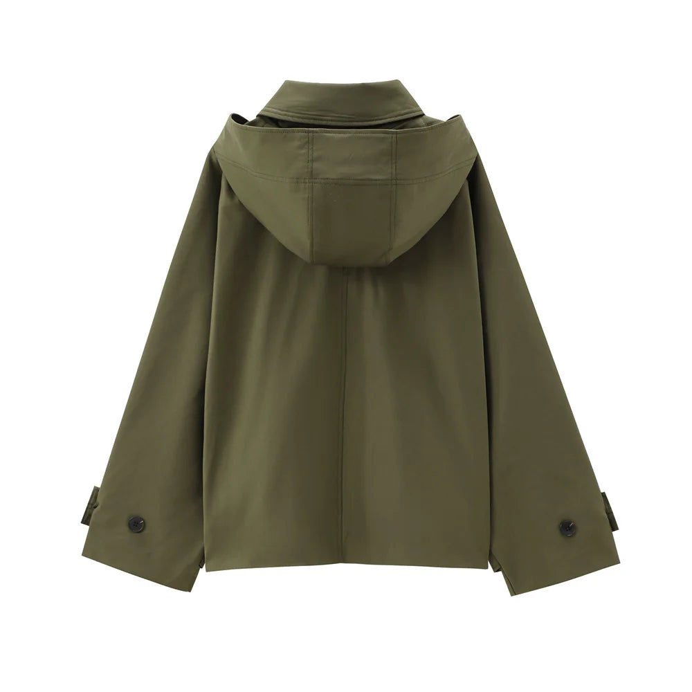 SELÈNE★STAR | Chaqueta Trench Capucha