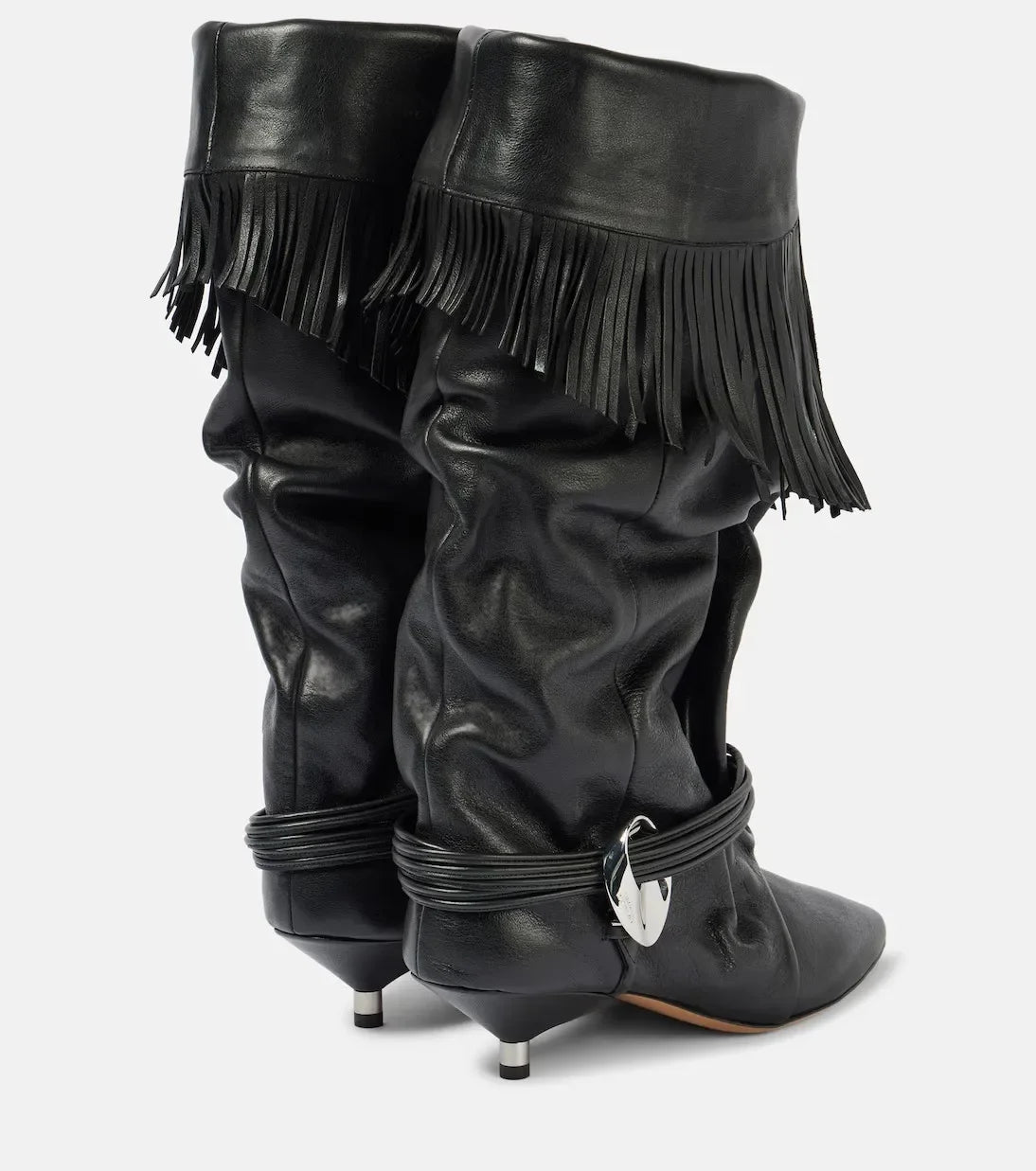 SELÈNE★STAR | Botas de Piel con Flecos