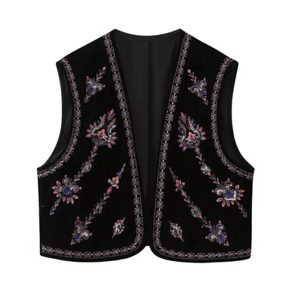 SELÈNE★STAR | Chaleco bordado floral